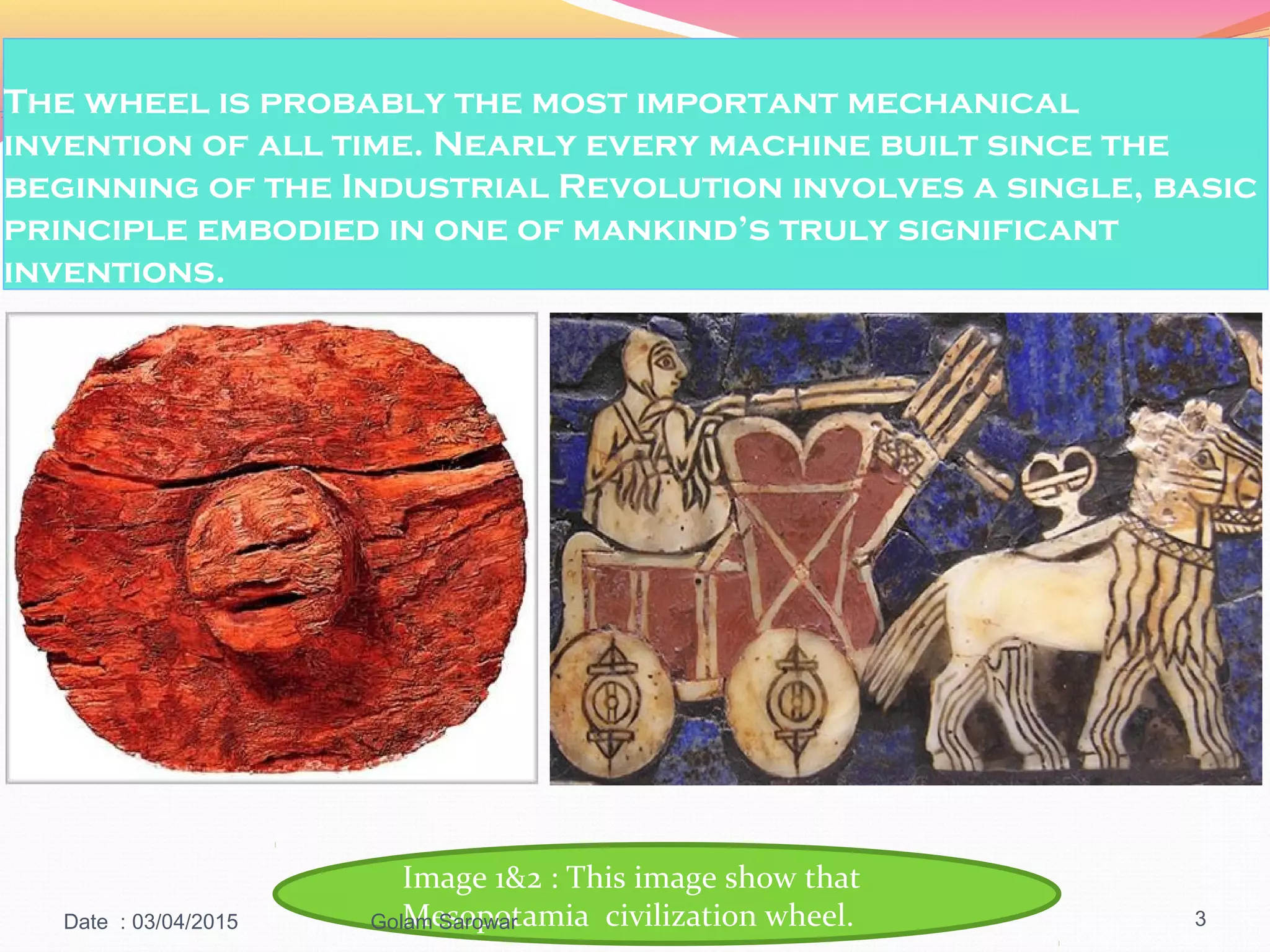 The revolutionary invention of the wheel PPT