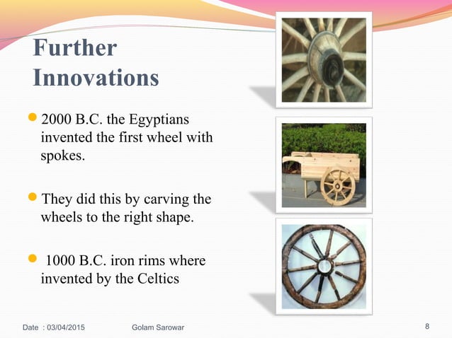 The revolutionary invention of the wheel | PPT