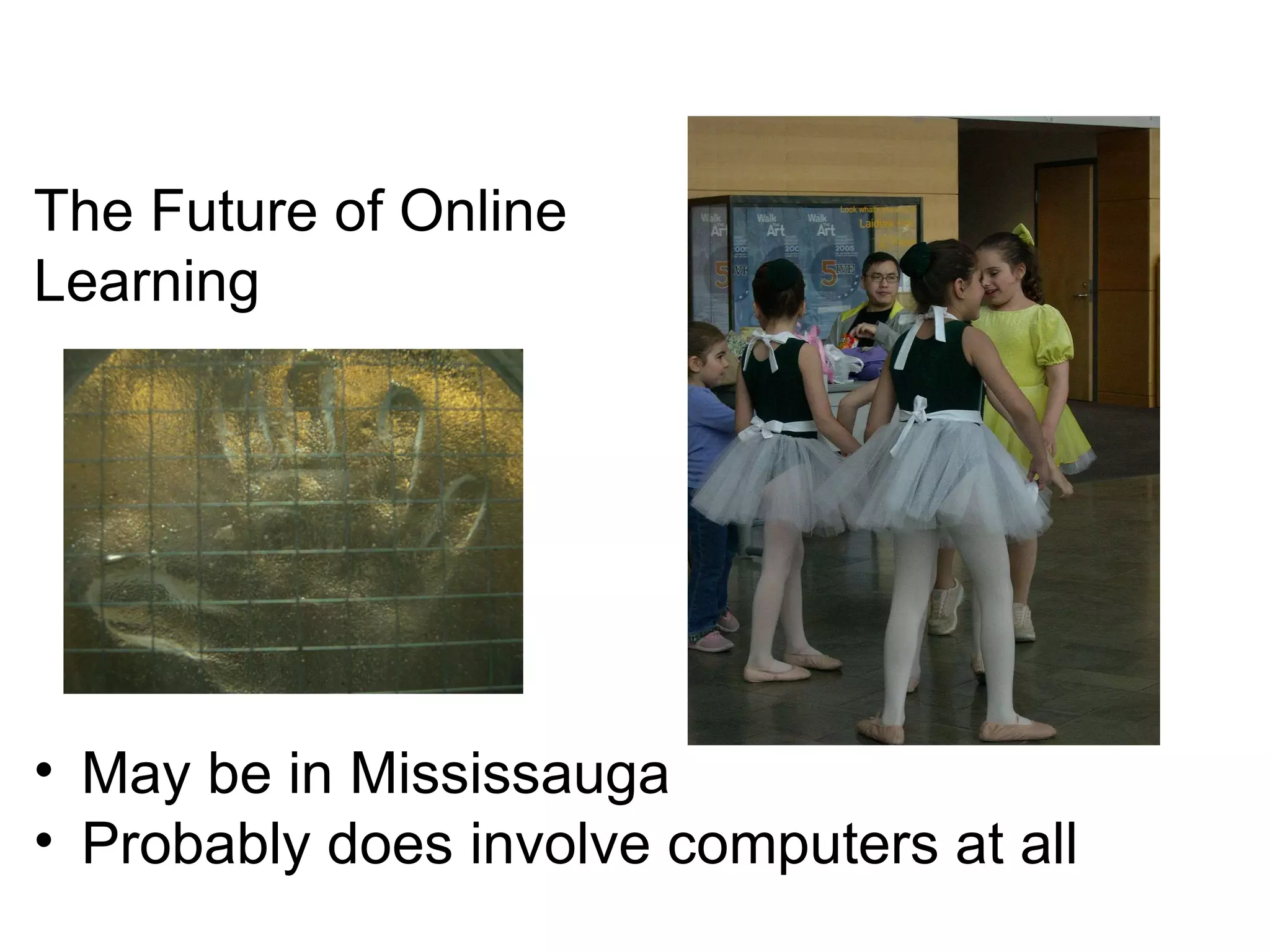 The Future of Online  Learning May be in Mississauga Probably does involve computers at all 