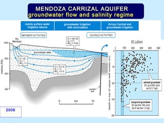 MENDOZA CARRIZAL AQUIFERMENDOZA CARRIZAL AQUIFER
groundwater flow and salinity regimegroundwater flow and salinity regime
2006
 