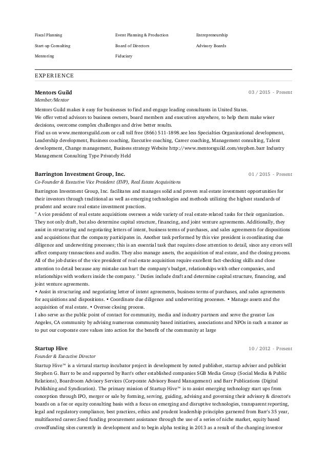 start up resumes