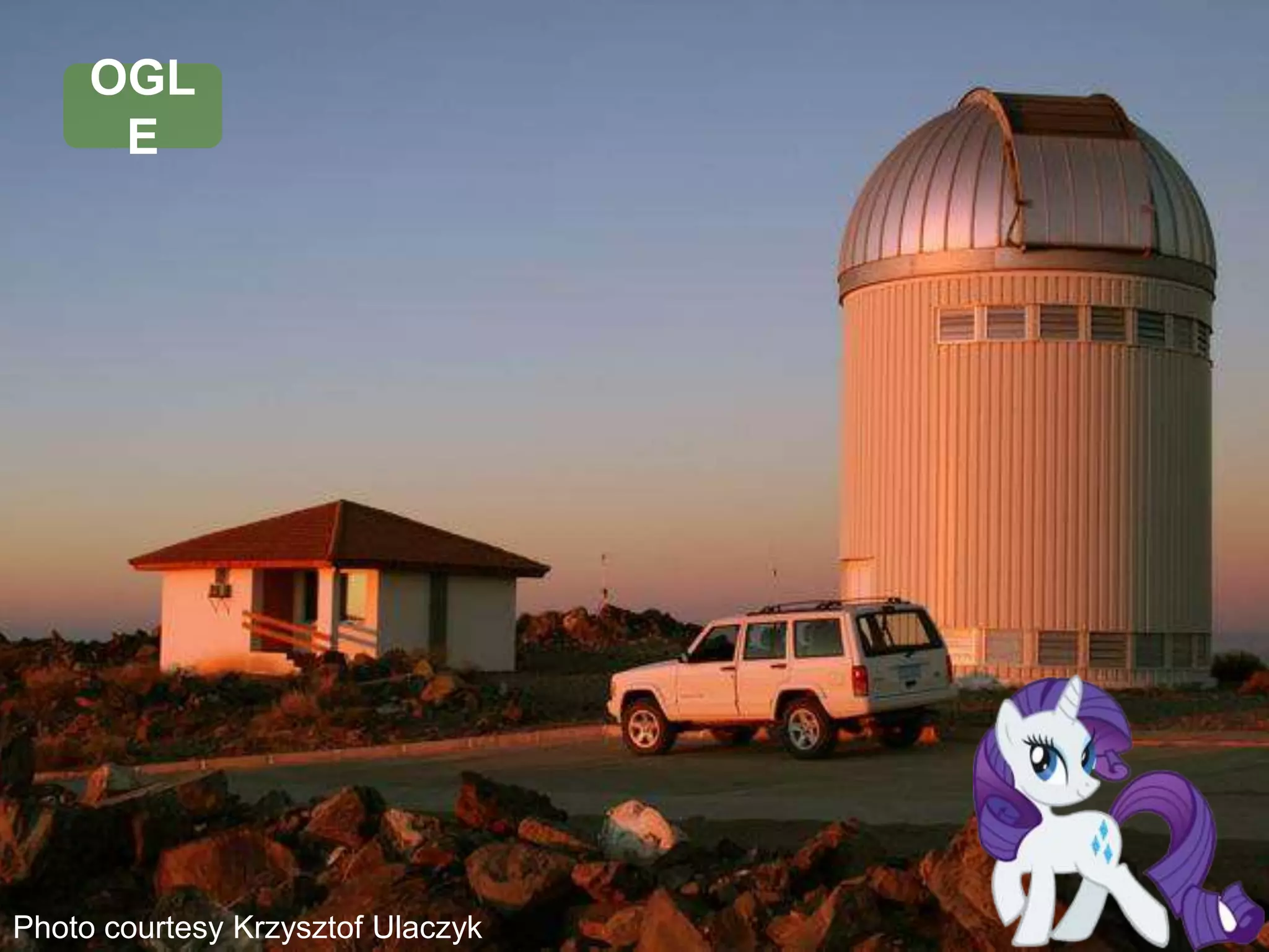 Close-up Rarity represents gravity lensing