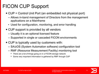 To CUP, or Not to CUP? That is the (FICON) Question! pro Dr. Steve ...
