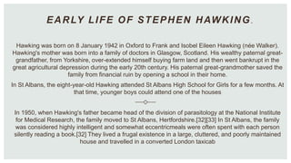 Stephen hawking biography | PPT