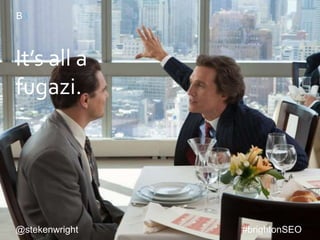 @stekenwright #brightonSEO
It’s all a
fugazi.
 