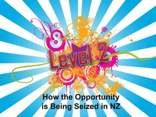 How the Opportunity
is Being Seized in NZ
 