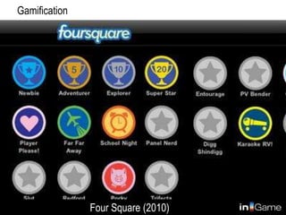 Gamification




               Four Square (2010)
 