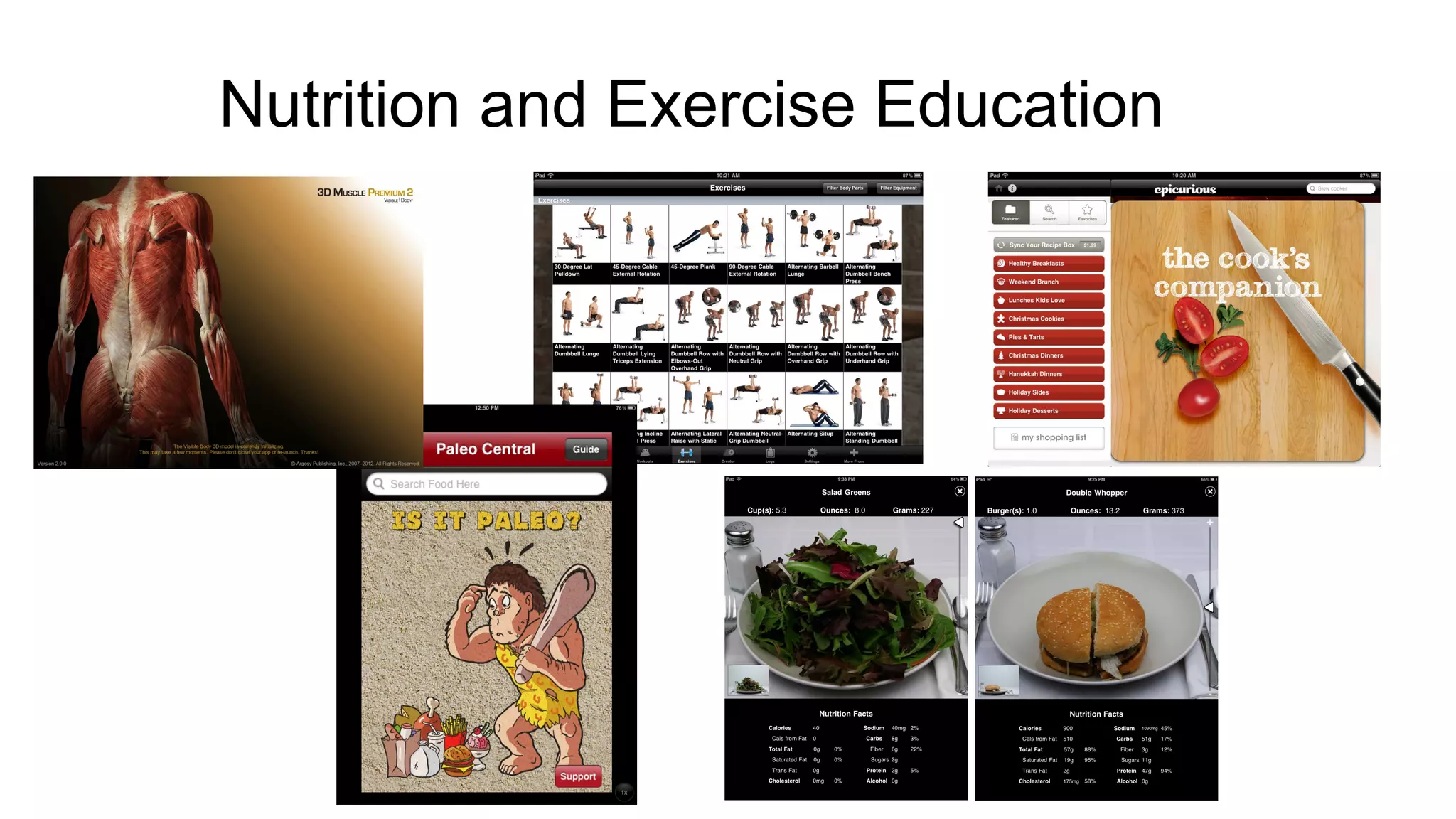 Nutrition and Exercise Education
 