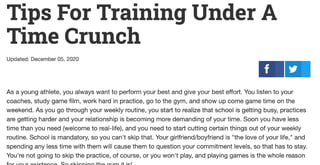 Tips For Trainiing Under A Time Crunch