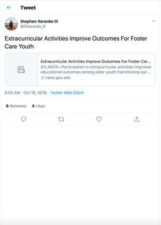 Extracurricular Activties Improve Outcomes For Foster Care Youth