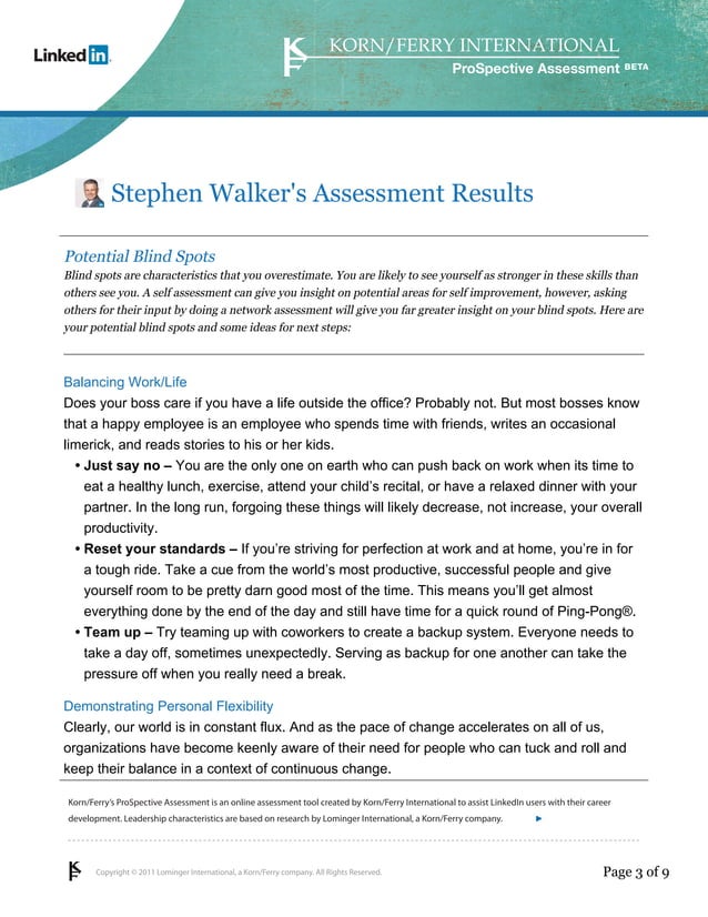 Korn/Ferry Assessment | PDF
