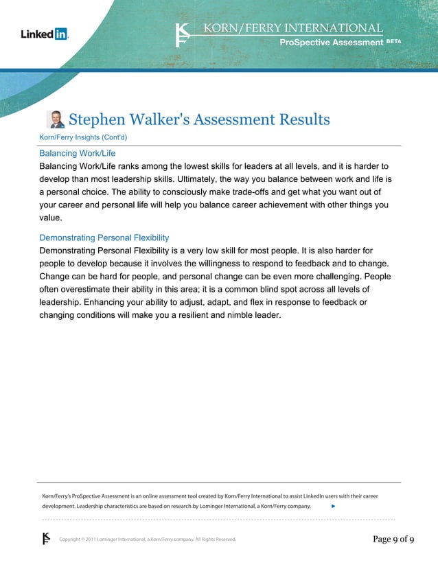 Korn/Ferry Assessment | PDF