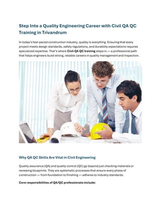 Step Into a Quality Engineering Career with Civil QA QC Training in ...