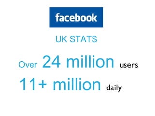 Over  24 million  users 11+ million  daily UK STATS  