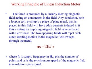 Stepper moto , Linear induction motor working | PPTX