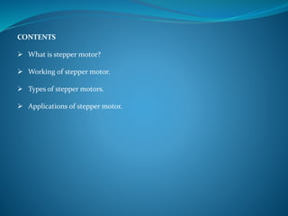 Stepper motor | PPTX
