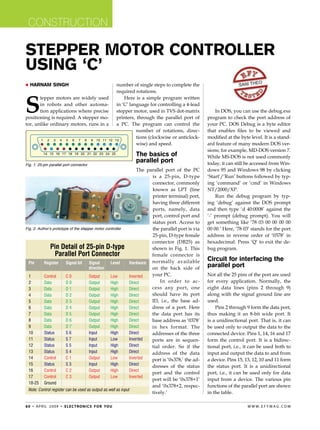 Stepper motor controller using c | PDF