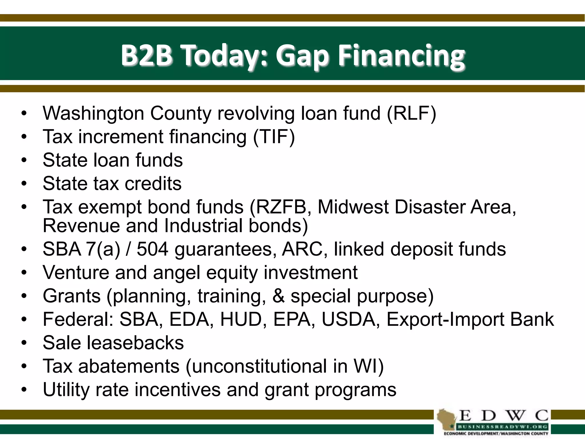 Fresh ObservationsStrengthsWeaknessesCommittee structureExperienced & committed leadership on Board & committeesSolid foundations provided during start-upResponsive and proactive orientationInnovative and open-source in approachGoals difficult to measure…accountabilityRisk of losing purpose in trying to be “all things to all people”Some businesses have difficulty articulating a value propositionNarrow funding streams