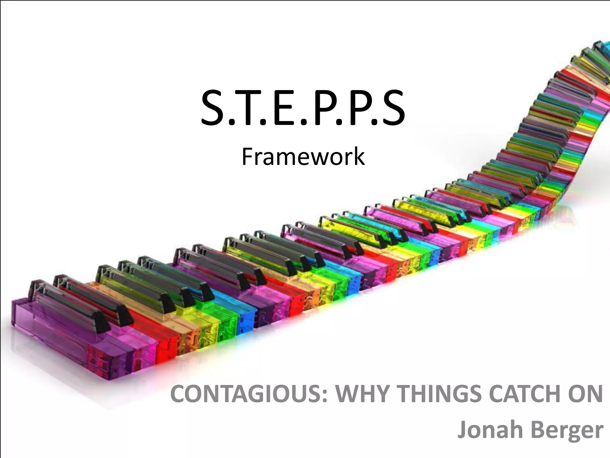 S.T.E.P.P.S
Framework
CONTAGIOUS: WHY THINGS CATCH ON
Jonah Berger