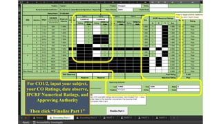 For CO1/2, input your subject,
your CO Ratings, date observe,
IPCRF Numerical Ratings, and
Approving Authority
Then click “Finalize Part 1”
 