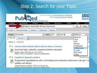 Step 2: Search for your Topic 