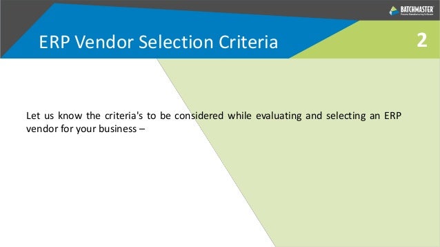Erp Vendor Selection Pdf , The ERP System Selection Process: A ...