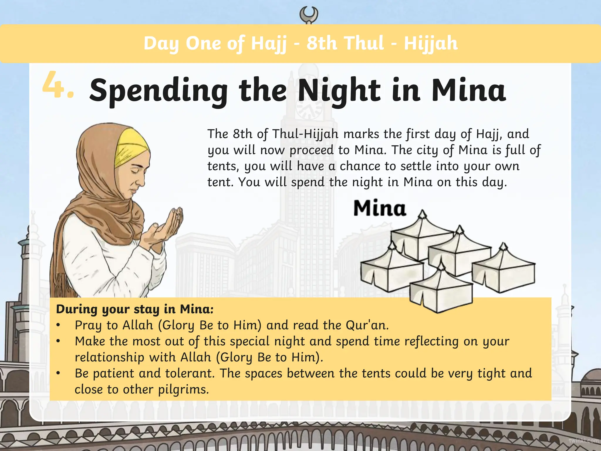 Steps and Methods / rituals of muslim hajj | PPTX