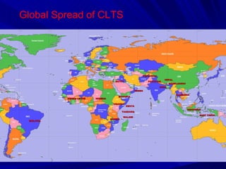 BOLIVIA SIERRA LEONE NIGERIA UGANDA ZAMBIA MALAWI KENYA ETHIOPIA YEMEN TANZANIA NEPAL PAKISTAN INDIA BANGLADESH CAMBODIA INDONESIA EAST TIMOR Global Spread of CLTS  Afghanistan EGYPT 