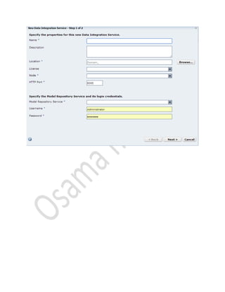 Steps creating data_integration_services