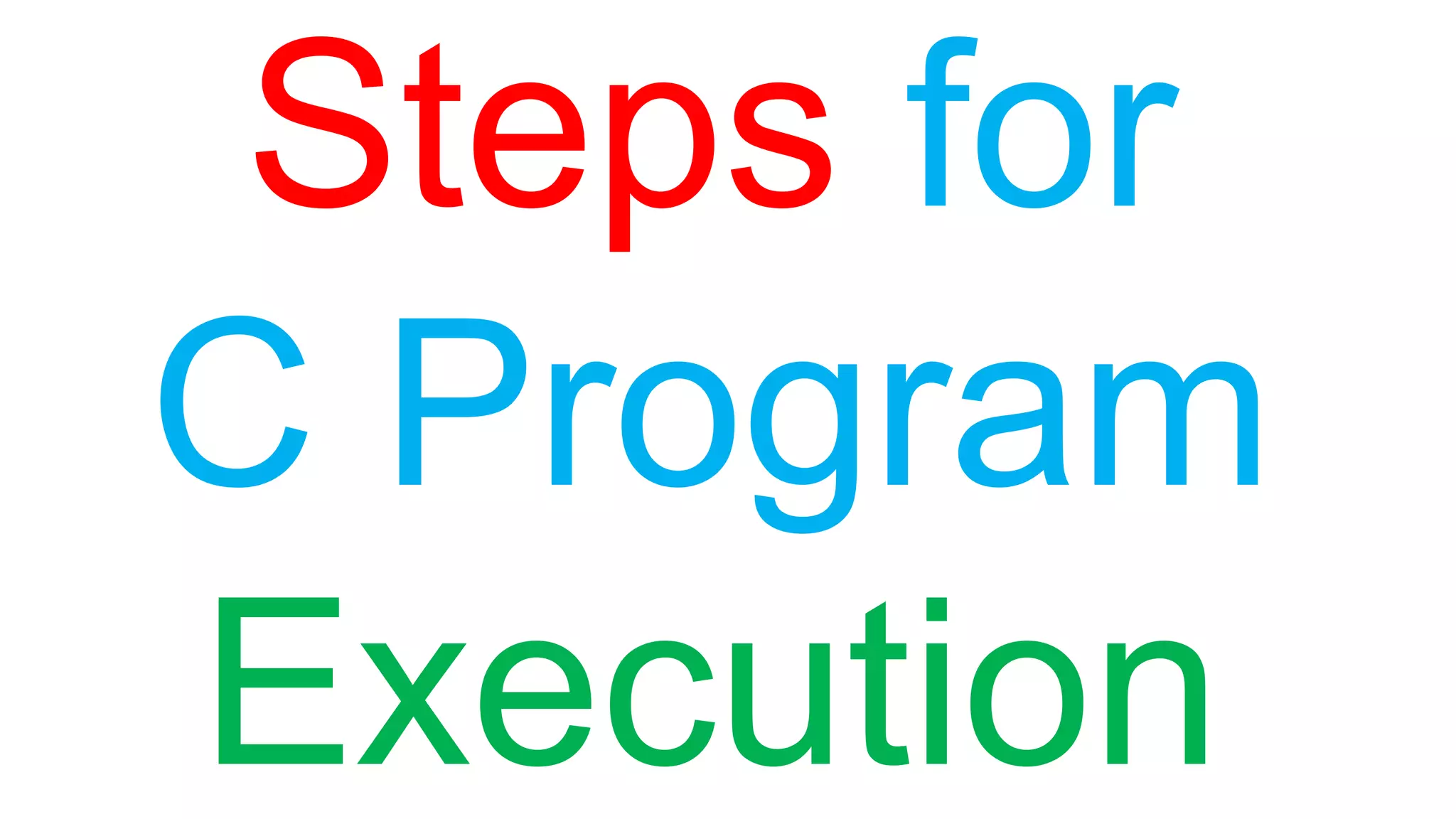 Steps for c program execution | PPT
