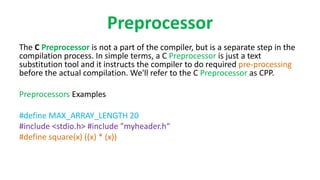 Steps for c program execution | PPT image.