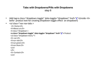 Steps for creating dropdown | PPT