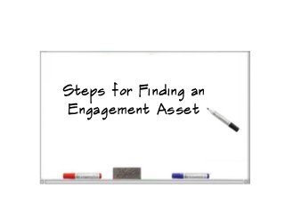 Steps for Finding an
 Engagement Asset
 