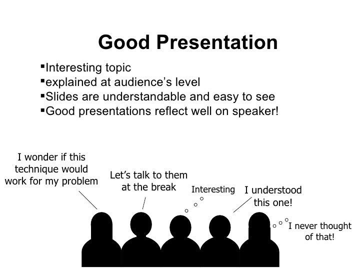 Steps for good presentation
