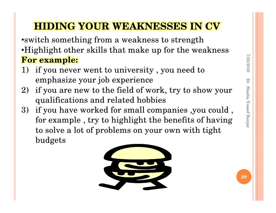 weakness for job interview examples