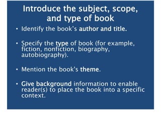 Steps For Writing A Good Book Review | PDF