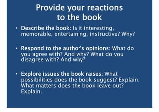 Steps For Writing A Good Book Review | PDF