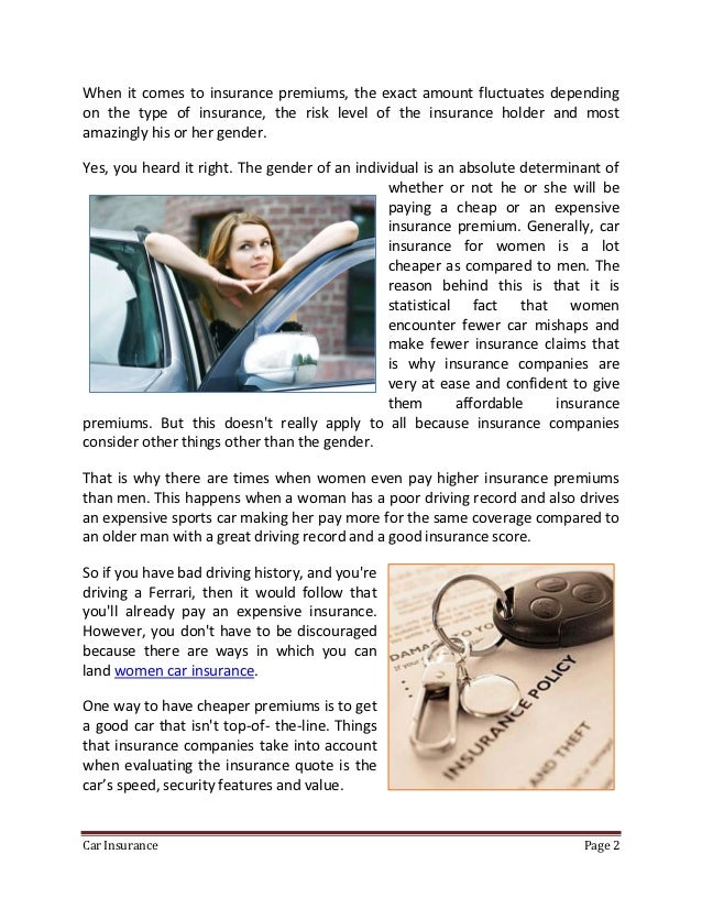 landing cheap car insurance for women 2 638