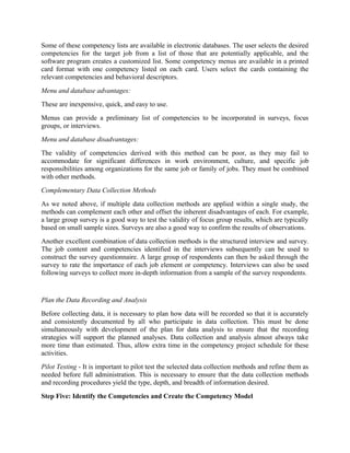 Steps in developing a valid competency model | DOC