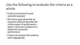 Steps in developing performance based assessment | PPTX