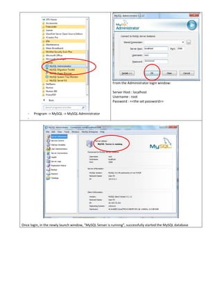 Steps in installing my sql | PDF