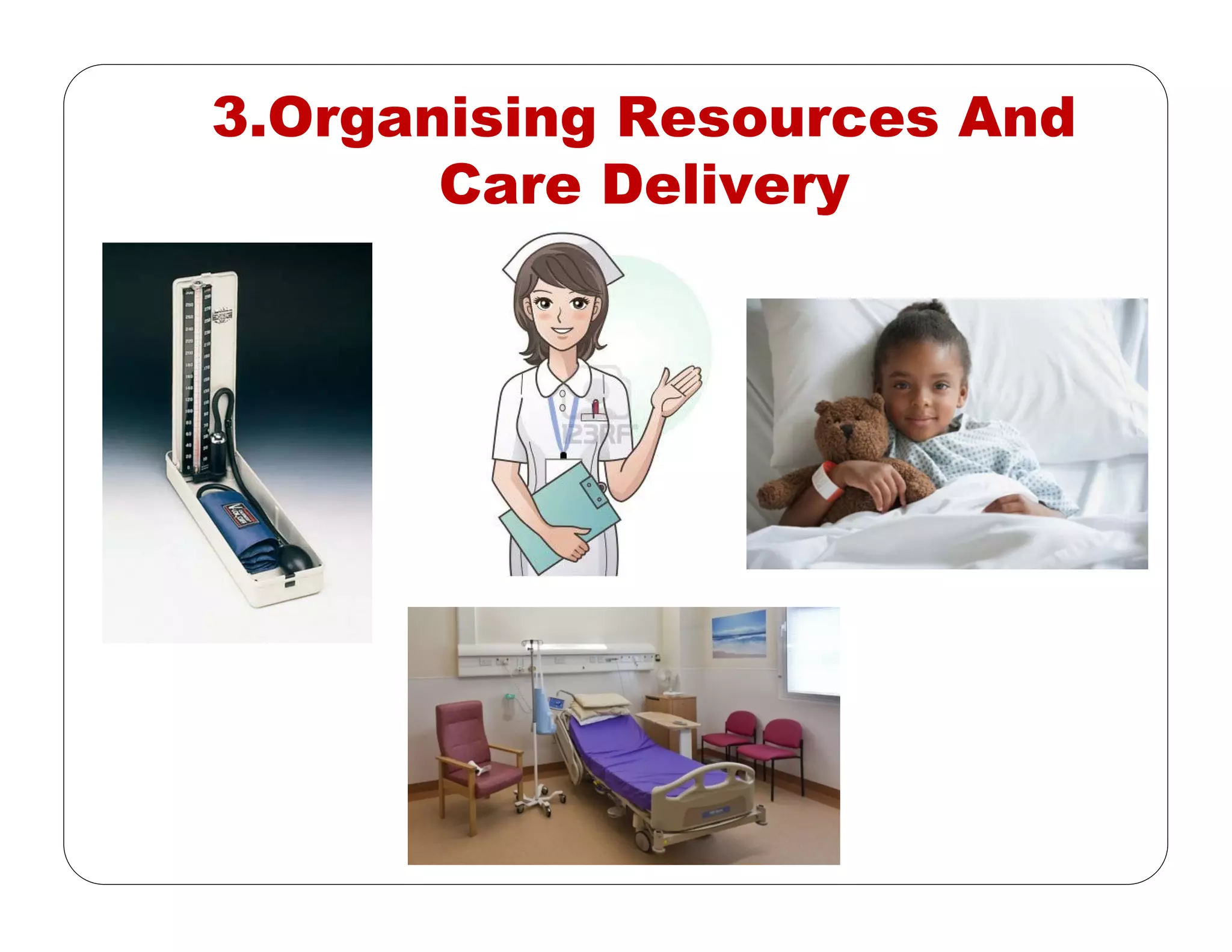 3.Organising Resources And
Care Delivery
 