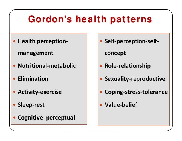 gordons functional health pattern term paper service gordon s health patterns