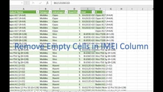 Remove Empty Cells in IMEI Column
