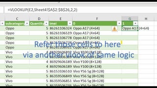 Refer those cells to here
via another vlook of same logic