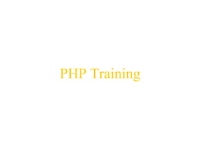 PHP Training | PPT