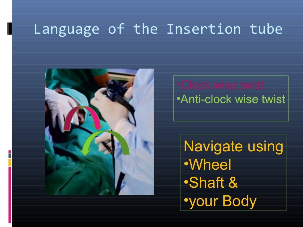 Steps of diagnostic endoscopy
