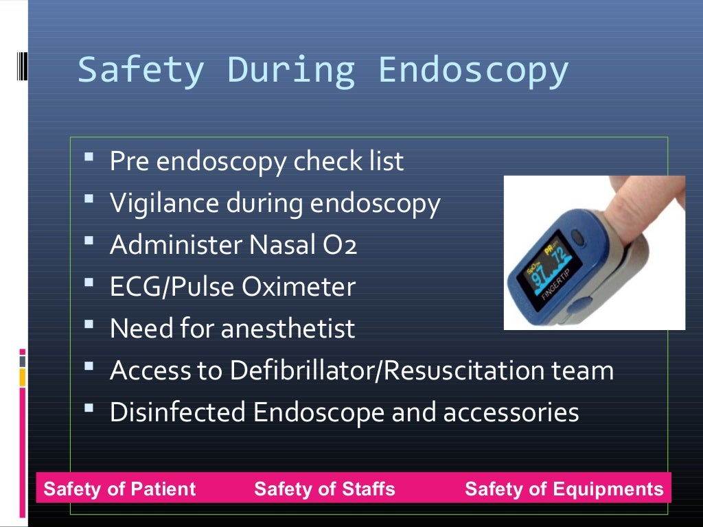 Steps of diagnostic endoscopy