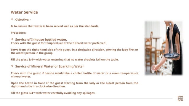 Steps of Service - Service Sequence in a restaurant | PPTX