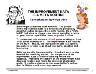 The Improvement Kata Pattern | PDF